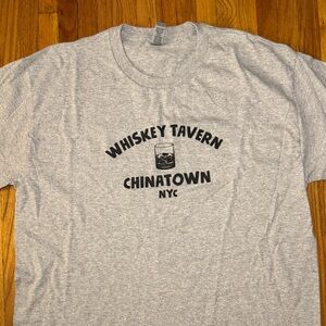 Gray Graphic Bar Tee in size L